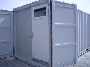 Mandskabscontainer med bad og toilet